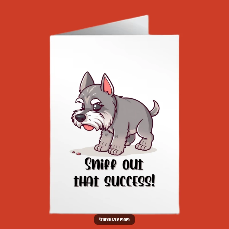 Schnauzer Congratulations Card Free Printable: Interested Pup Downloadable Gift