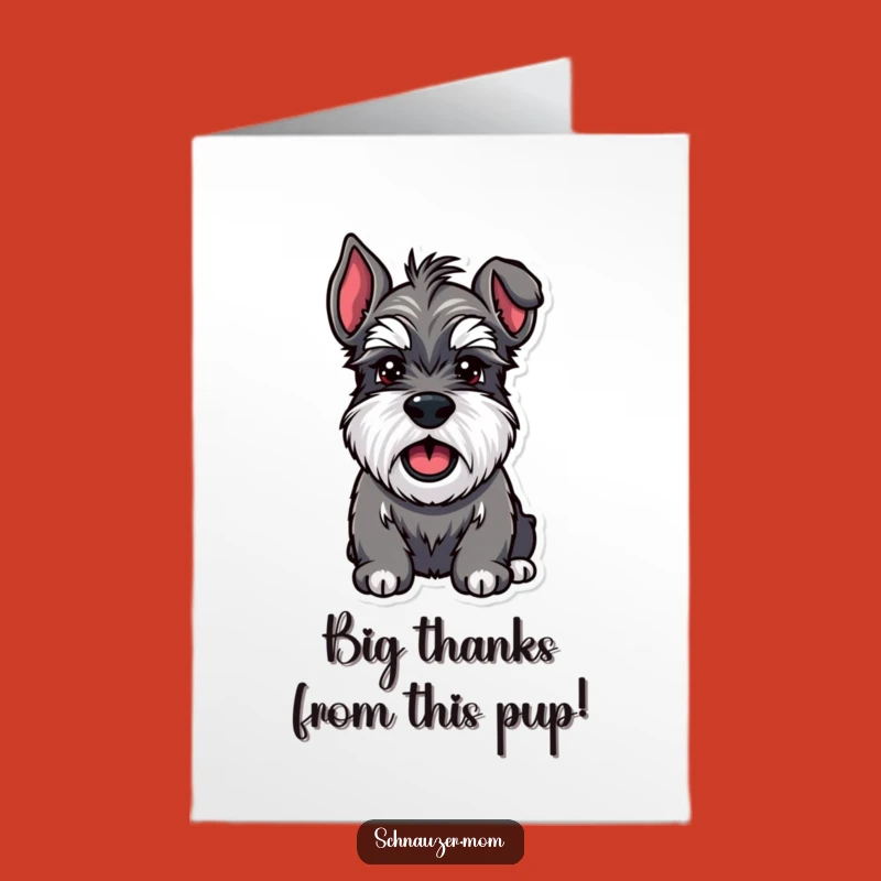 Free Printable Thank You Card: Happy Schnauzer Bark - Express Gratitude with Fun