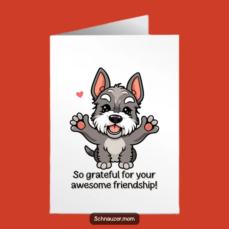 Free Printable Schnauzer Thank You Card: Adorable Dog for Grateful Greetings!