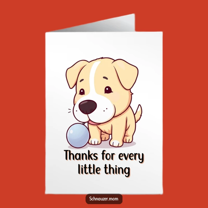 Free Printable Thank You Card: Curious Dog & Shiny Object, Humorous Downloadable Gratitude
