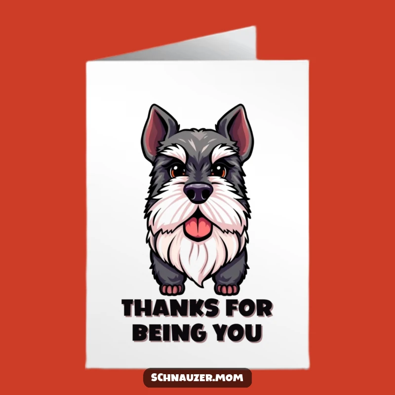 Free Printable Thank You Card: Proud Schnauzer Beard - Funny Downloadable Gift