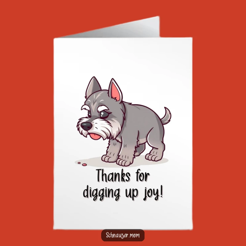 Schnauzer Thank You Card Free Printable: Investigating Dog Downloadable Gift