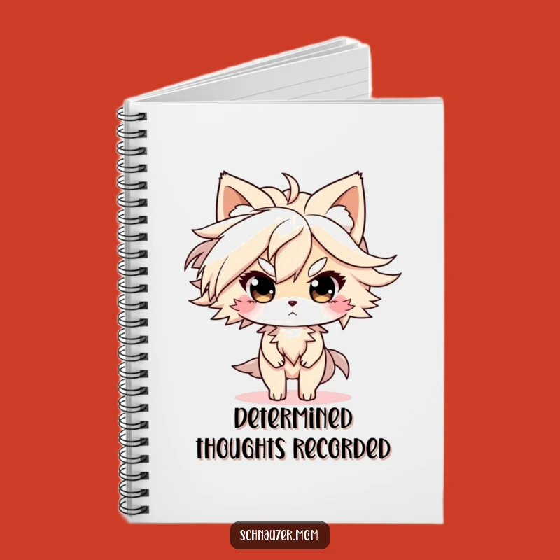 Funny Journal Notebook: Determined Windblown Character, Perfect Gift