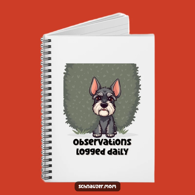 Funny Schnauzer Notebook: Shrub Peeker's Secret Journal