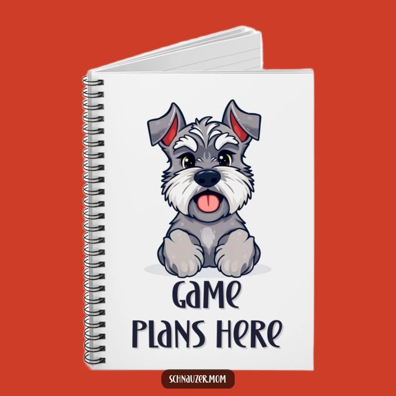 Funny Kawaii Schnauzer Playtime Notebook - Jot Down Game Ideas