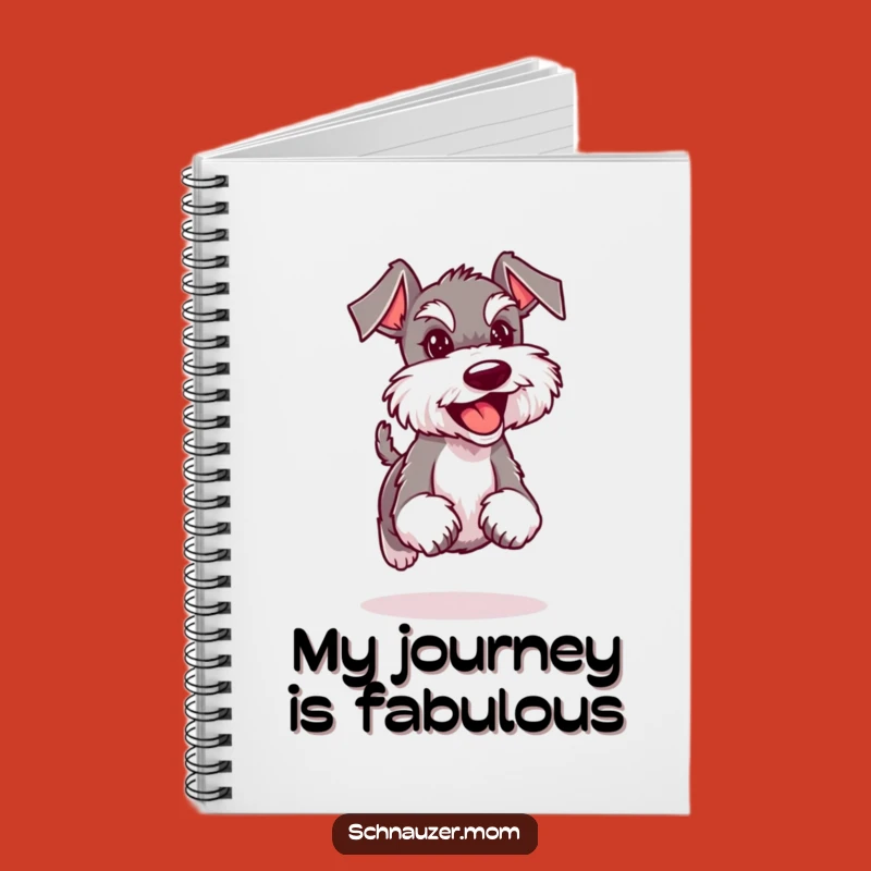 Funny Schnauzer Lady Trotting Notebook: Journal Happy Thoughts Gift