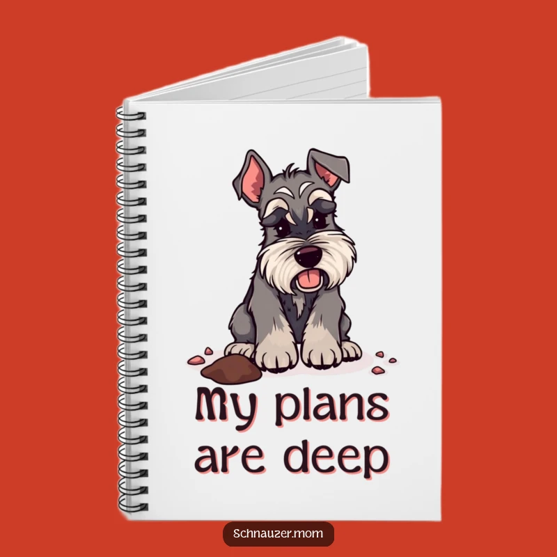 Funny Schnauzer Lady Digging Notebook: Record Your Adventures Gift