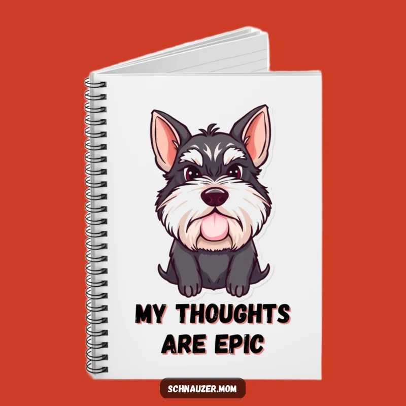 Funny Schnauzer Lady Mustache Notebook: Journal Your Thoughts Gift