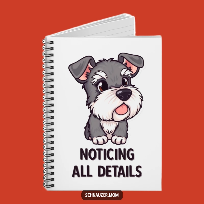 Funny Alert Schnauzer Ears Notebook - Journal Observant Dog Notes.