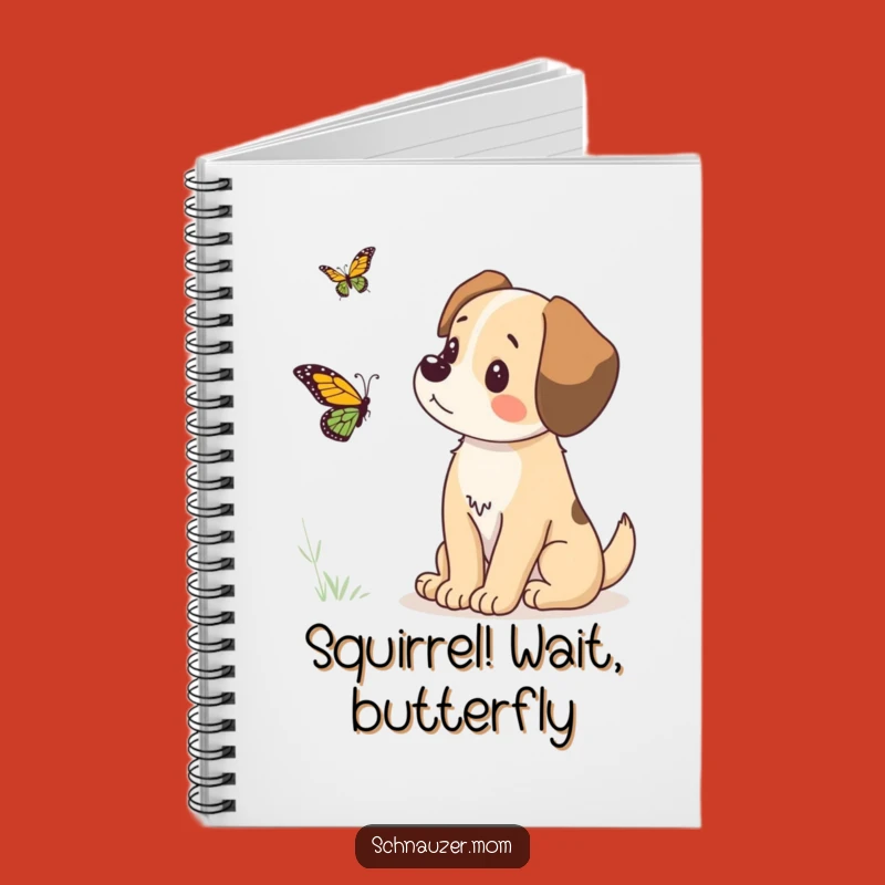 Funny Dog Butterfly Notebook - Journal Your Thoughts with Humorous Pup Art