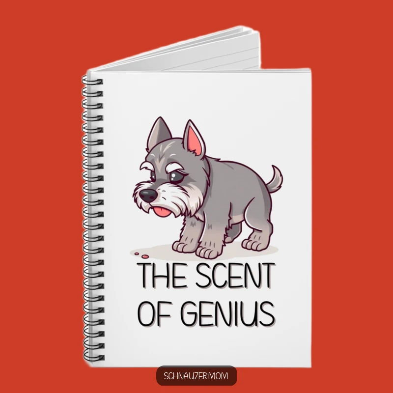 Funny Schnauzer Lady Notebook - Sniffing Details, Jot Down Discoveries Gift