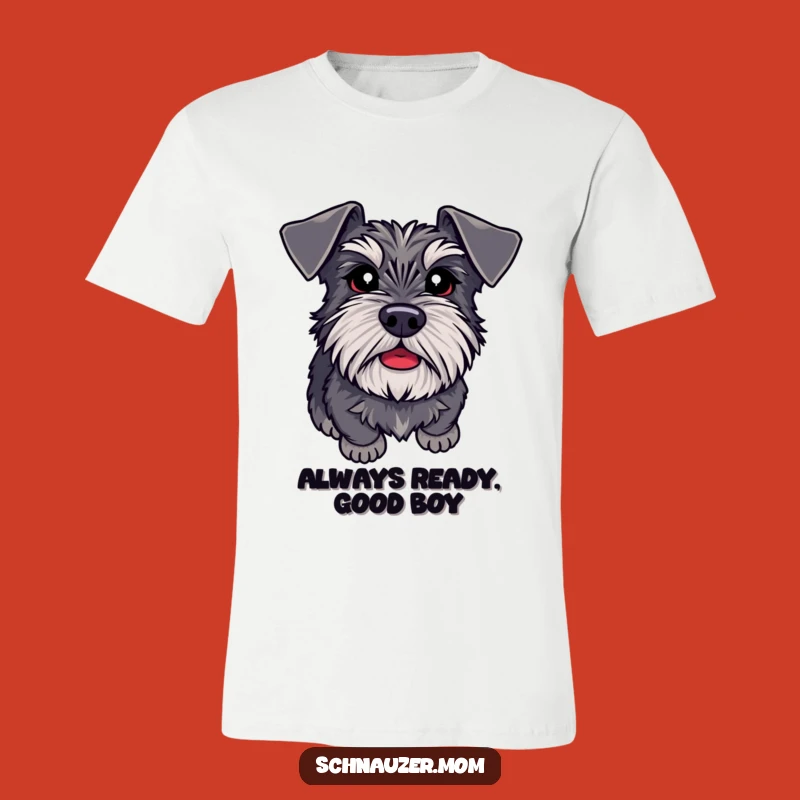 Funny Schnauzer Adoring Eyes T-Shirt: Wear Your Love for Eager Dogs - Great Gift