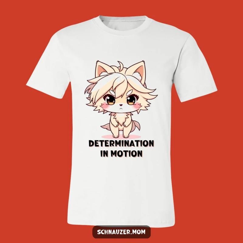 Funny Determined T-Shirt: Windblown Character, Great Motivational Gift