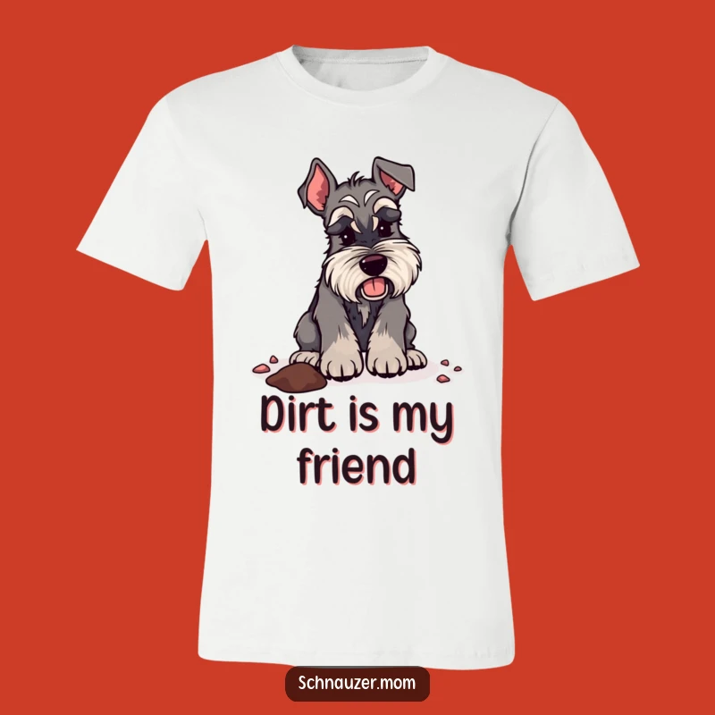 Funny Energetic Schnauzer Lady Digging Tee: Active Canine Apparel Gift