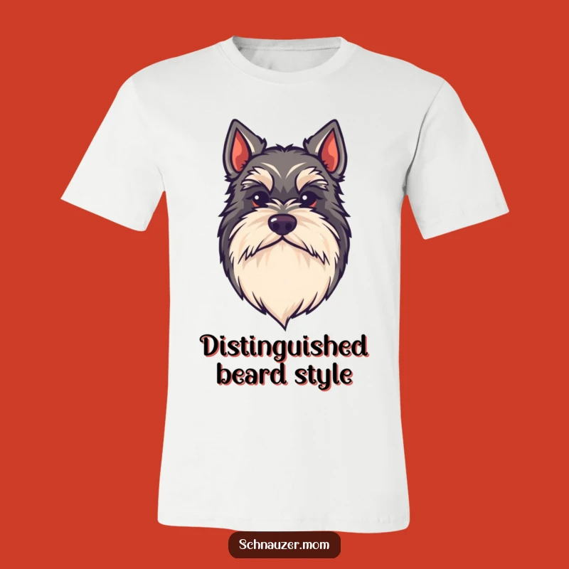 Funny Kawaii Schnauzer Beard T-Shirt - Stylish Dog Lover Tee