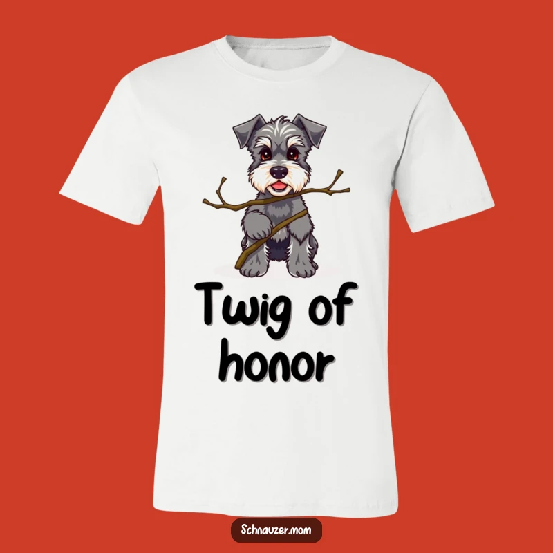 Funny Kawaii Schnauzer Twig Proud T-Shirt - Unique Dog Lover Tee