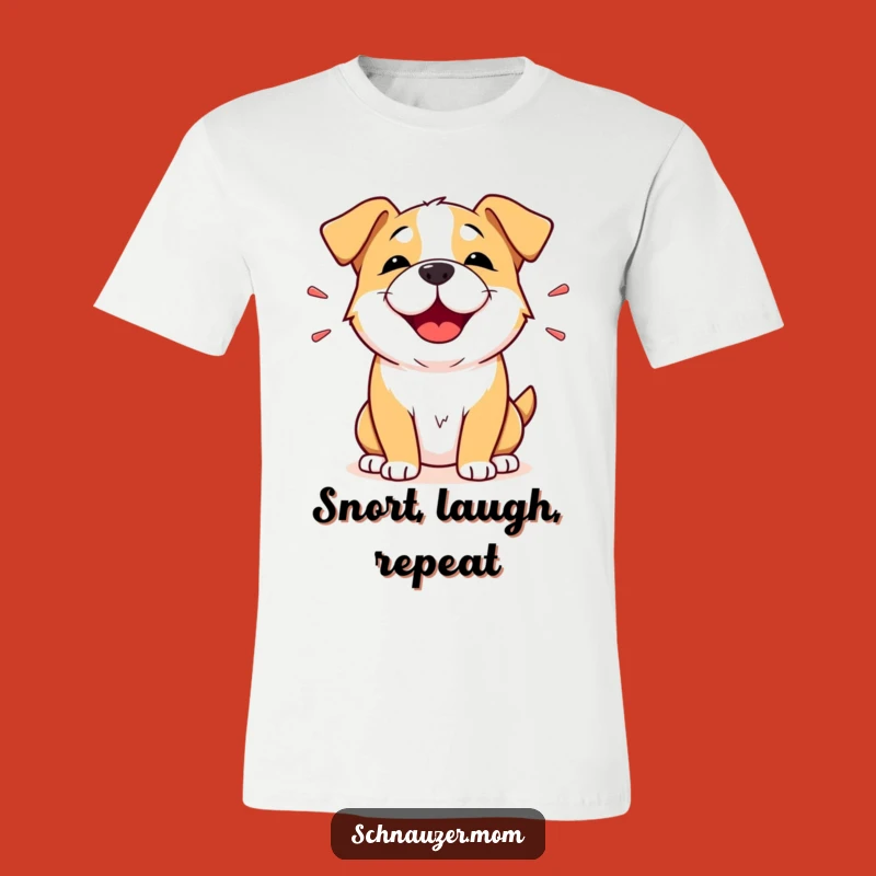 Funny Amused Dog T-Shirt: Happy Snort Design for a Hilarious Gift!