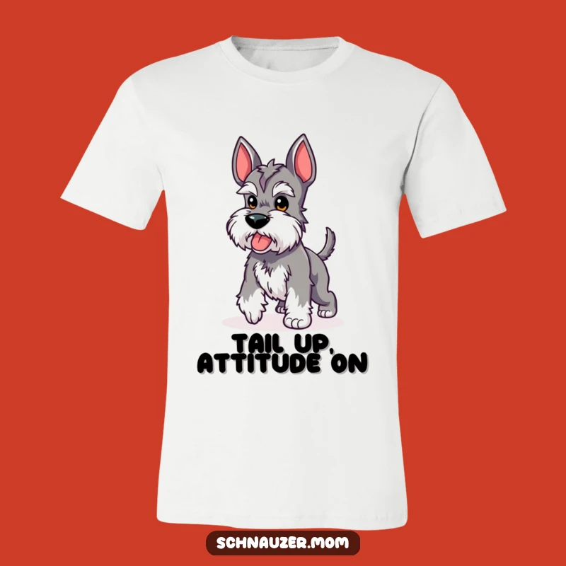 Funny Kawaii Schnauzer T-Shirt - Proud Strut Stubby Tail Tee Gift
