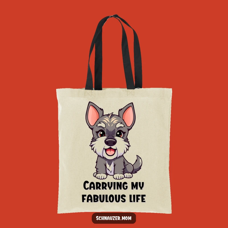 Funny Schnauzer Lady Tote Bag - Playful Smirk, Practical & Hilarious Gift