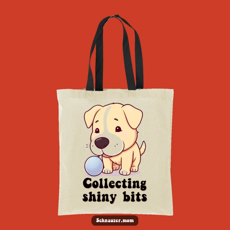 Funny Curious Dog Shiny Object Tote Bag - Durable & Hilarious Explorer Carryall