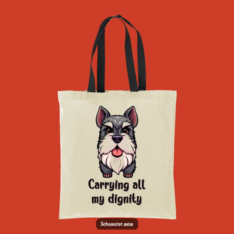 Funny Distinguished Schnauzer Beard Tote Bag - Stylish & Proud Shopping Gift.