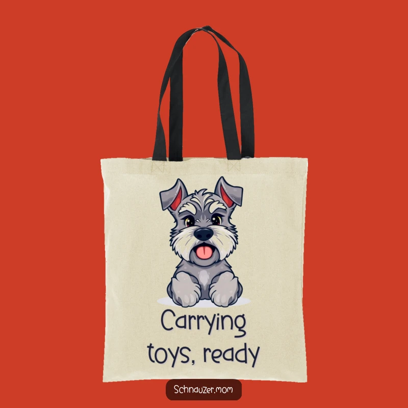 Funny Kawaii Schnauzer Playtime Tote Bag - Carry Your Fun