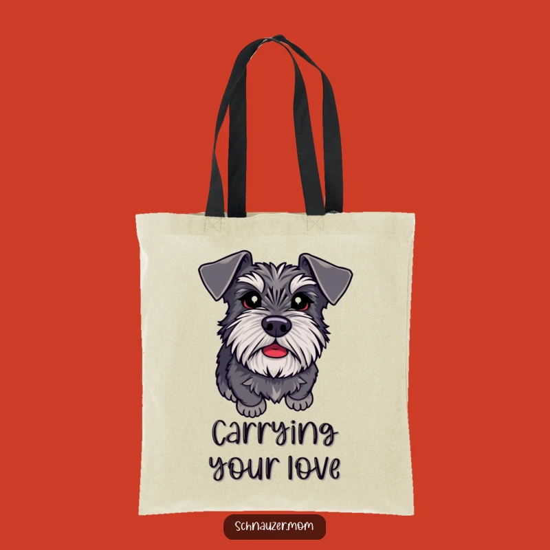 Funny Schnauzer Adoring Eyes Tote Bag: Carry Your Love for Eager Dogs Daily