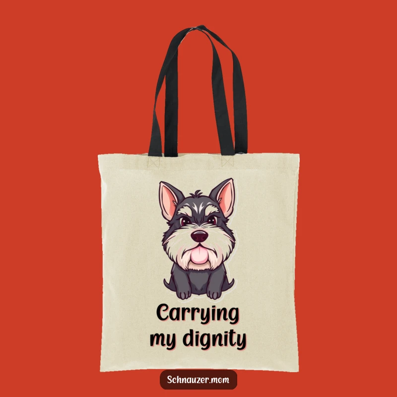 Funny Schnauzer Lady Mustache Tote Bag: Chic Canine Accessory Gift