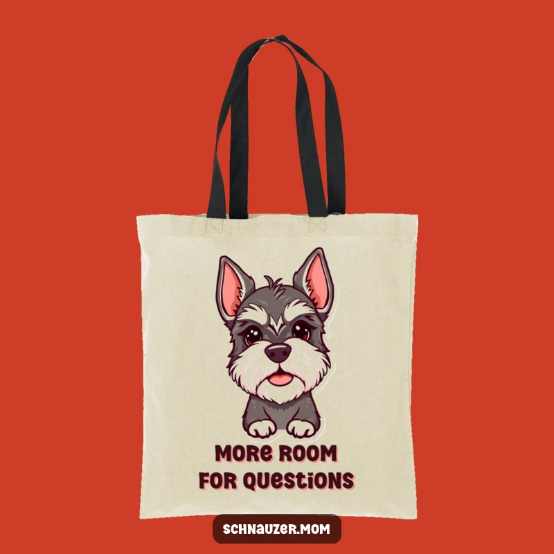 Funny Schnauzer Lady Tote Bag - Quizzical Tilt, Practical & Humorous Gift