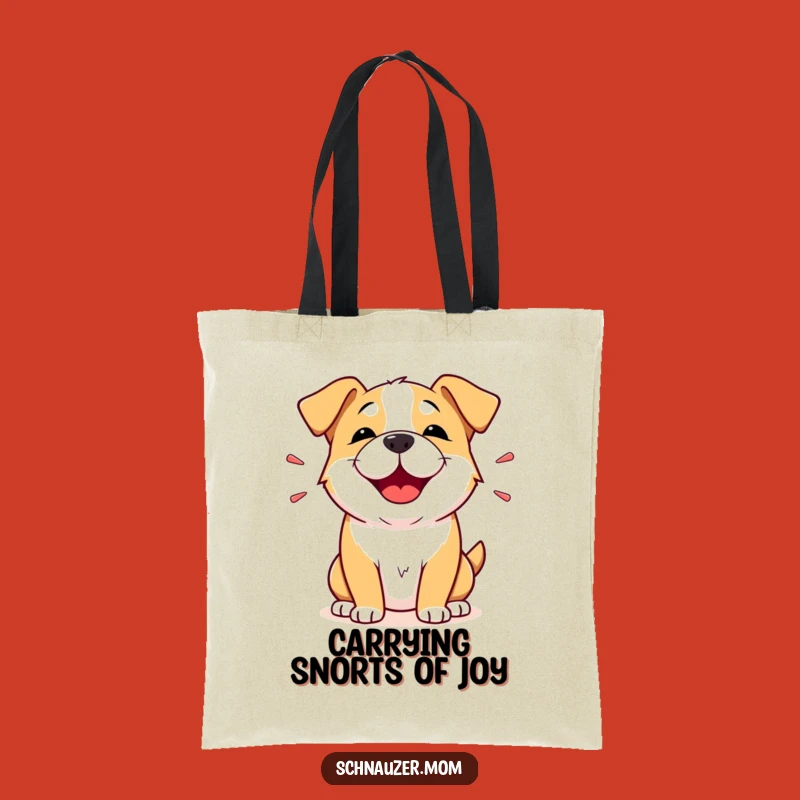 Funny Snorting Dog Tote Bag: Carry Your Essentials with Amused Style!