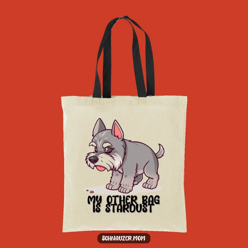 Funny Schnauzer Lady Tote Bag - Sniffing Ground, Practical & Humorous Gift